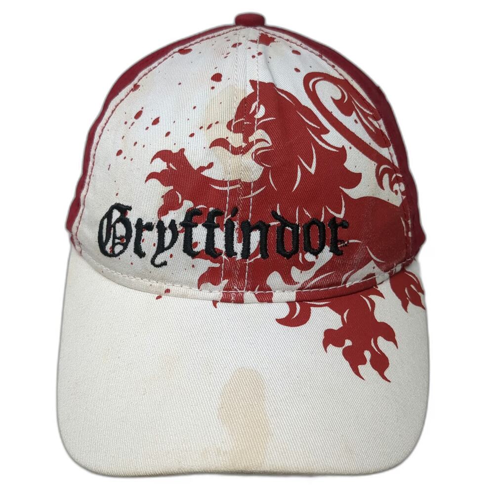 Universal Studios Gryffindor Baseball Cap Red White One Size Strapback Lion Hat